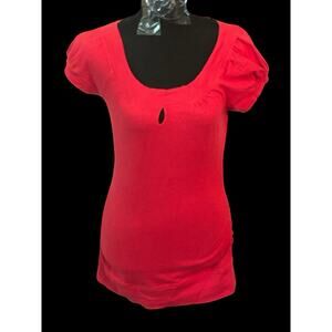 Charlotte Russe Shirt‎ Women’s Small Red Blouse Top